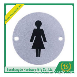 BTB SSP-002SS Stainless Steel Round Female Toilet Sign Plate